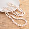 Natural Pearl Nuggets Beaded Necklace NJEW-P126-B-01E-01-1