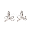 Bowknot Brass Hoop Earrings for Women EJEW-P288-04P-2