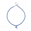 Mushroom Handmade Lampwork Pendant Necklaces for Women NJEW-JN03982-4