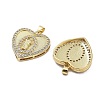 Brass Micro Pave Cubic Zirconia Pendants KK-Q006-22G-02-2