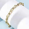 304 Stainless Steel Bowknot Link Chain Bracelets for Men Women BJEW-G725-04G-2