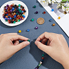 120Pcs 8 Colors Dyed Natural Banded Agate Beads G-ME0001-31-3