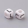 Acrylic Horizontal Hole Letter Beads PL37C9308-L-2