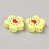 30Pcs Spray Painted Wood Beads WOOD-CJC0008-03D-2