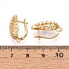 Brass Micro Pave Cubic Zirconia Hoop Earring Finding KK-N261-43G-3