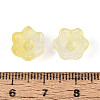 Transparent Two Tone Spray Painted Glass Bead Caps A-GLAA-Q089-002B-009-3