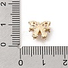 Bowknot Brass Micro Pave Cubic Zirconia Beads KK-Z156-20G-03-3
