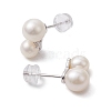 Natural Pearl Ear Studs EJEW-P286-24P-2