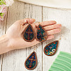 2 Pairs 2 Styles Acrylic Dangle Earrings EJEW-TA0001-52-6