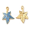 304 Stainless Steel Enamel Pendants STAS-K256-08G-01-1