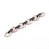 Imitation Gemstone Style & Opaque Spray Painted Acrylic Cable Chains AJEW-JB00910-02-1