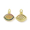 Brass Micro Pave Colorful Cubic Zirconia Charms KK-E068-VF081-1