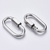 Tarnish Resistant 304 Stainless Steel Screw Carabiner Lock Charms LS-STAS-N087-25B-01-3