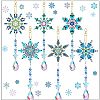 Snowflake Diamond Painting Catcher Winter Diamond Painting Wind Chime Kit PW-WGA448D-01-1