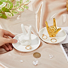 DICOSMETIC 2Pcs 2 Style Porcelain Jewelry Plate DJEW-DC0001-07-3