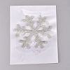 Snowflake Shape Glass Rhinestone Car Stickers RB-WH0002-02-3