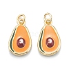 Brass Enamel Charms X-KK-A155-05G-1
