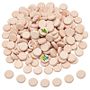 200Pcs Beech Wooden Round Pieces WOOD-NB0002-94B-1