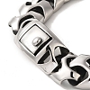 304 Stainless Steel Link Chain Bracelets for Women Men BJEW-Q341-12AS-3