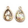 Brass Enamel Pendants KK-K252-10G-07-1