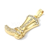 Rack Plating Brass Pave Cubic Zirconia Pendants KK-M282-41G-2