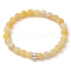 Natural Weathered Agate Beads Stretch Bracelets for Women BJEW-JB11412-05-2