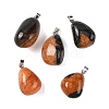 Natural Dyed & Heated Agate Tumbled Stone Pendants GG-K002-07A-1
