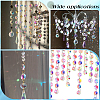 80Pcs Transparent Faceted Glass Connector Charms GLAA-SP0001-88C-02-6