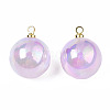 ABS Plastic Imitation Pearl Pendants X-PACR-T015-03B-2