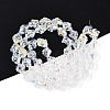 Electroplate Transparent Glass Beads Strands X-EGLA-N020-03A-2