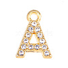 Golden Tone Alloy Rhinestone Pendants PW-WGCC773-01-1