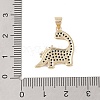 Brass Micro Pave Cubic Zirconia Pendants KK-E111-45E-G-3