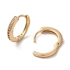 Brass Micro Pave Cubic Zirconia Hoop Earrings EJEW-C073-20KCG-2