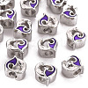 Alloy Enamel European Beads MPDL-N040-006-RS-1