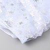 Snowflake Pattern Polyester Mesh Fabric DIY-WH0304-672A-2