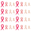 Fingerinspire 32Pcs 4 Style Breast Cancer Awareness Ribbon Computerized Embroidery Cloth Iron on Patches PATC-FG0001-31-1