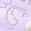 Ocean Dyed Synthetic Turquoise Turtle Pendant Necklaces NJEW-JN06397-01-1