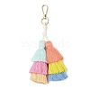 Handmade Macrame Nylon Thread Pendant Decorations HJEW-P019-12G-05-1