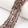 Electroplate Transparent Glass Beads Strands EGLA-A034-T3mm-N14-1