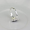Alloy with Natural Lapis Lazuli Finger Rings FS-WGF3EDB-06-5