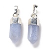 Natural Blue Lace Agate Pointed Pendants X-G-G737-08G-S-2