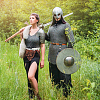 PU Leather Belt Sword Holder for Medieval Renaissance Cosplay Props AJEW-WH0248-586-6