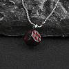 Zinc Alloy with Enamel Dice Pendant Necklaces NJEW-C034-04P-02-2