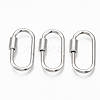 Brass Screw Carabiner Lock Charms KK-T047-07P-1