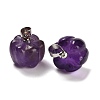 Natural Amethyst Pumpkin Charms G-K338-27P-08-2