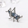 Grasshopper Alloy Rhinestone Brooches PW-WG35D4D-01-4