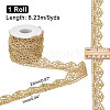 CHGCRAFT 9 Yards Filigree Polyester Ribbon OCOR-CA0001-26-2