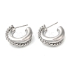 Ring Brass Stud Earrings for Women KK-C028-03P-1