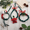 3Pcs 3 Style Christmas Theme Cotton Weave Pendant Decorations Sets HJEW-CF0001-12-5