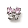 Bowknot Brass Micro Pave Cubic Zirconia Beads KK-Z156-20P-03-1